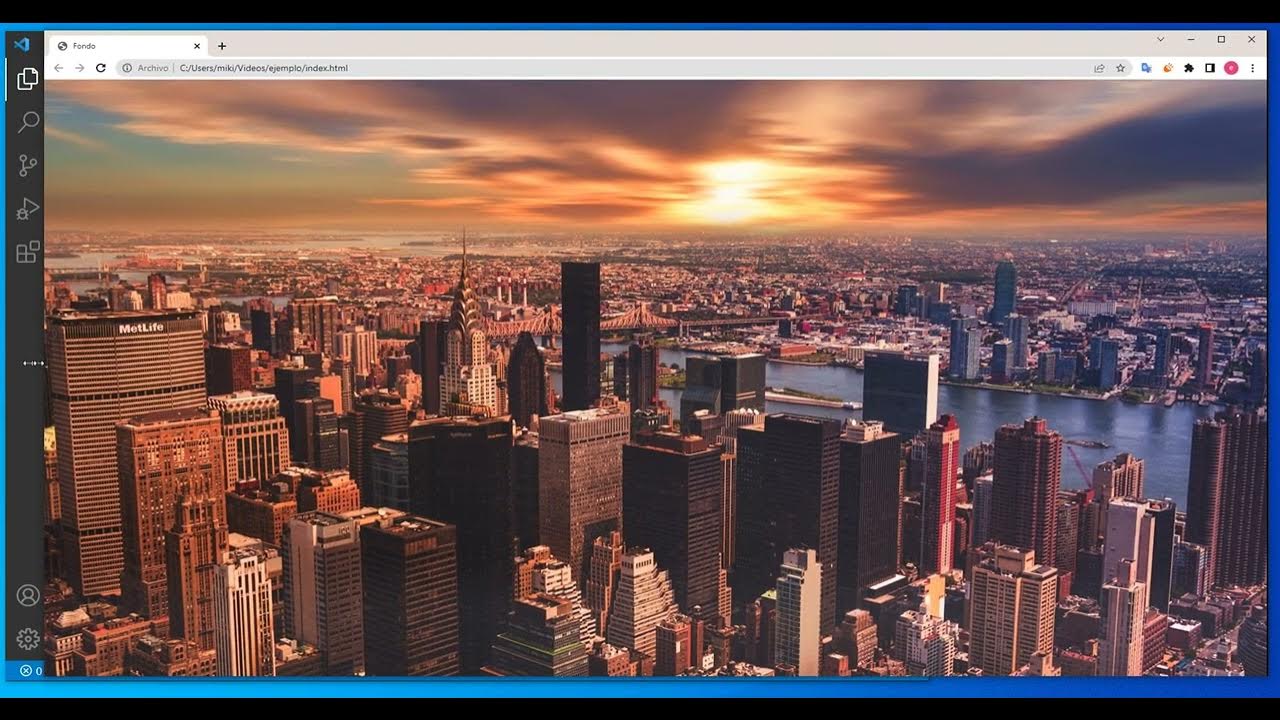 como PONER una IMAGEN de FONDO en HTML y CSS (visual studio code) 😱 ...