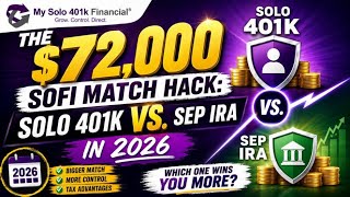 The $72,000 SoFi Match Hack: Solo 401k vs. SEP IRA in 2026