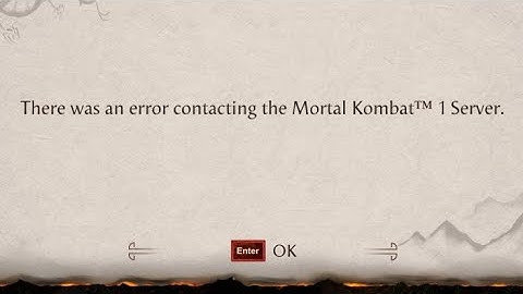 Mortal Kombat 1 servers down | There was an error contacting the Mortal Kombat TM 1 Server error