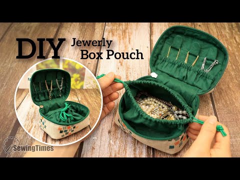 <strong>DIY</strong> Jewerly <strong>Box</strong> Pouch🎁 Cute and Functional - Jewelry Storage Sewing Tutorial [sewingtimes]
