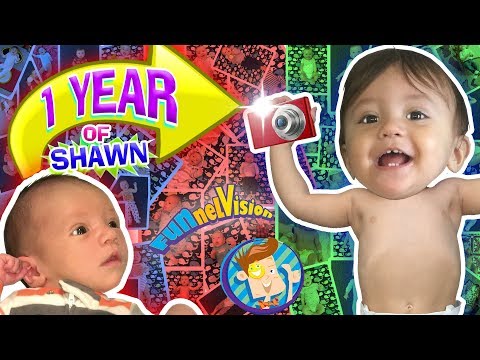 1 YEAR OF SHAWN! One Picture Daily Vlog ο Baby's First Birthday FUNnel Vision Learning Candles