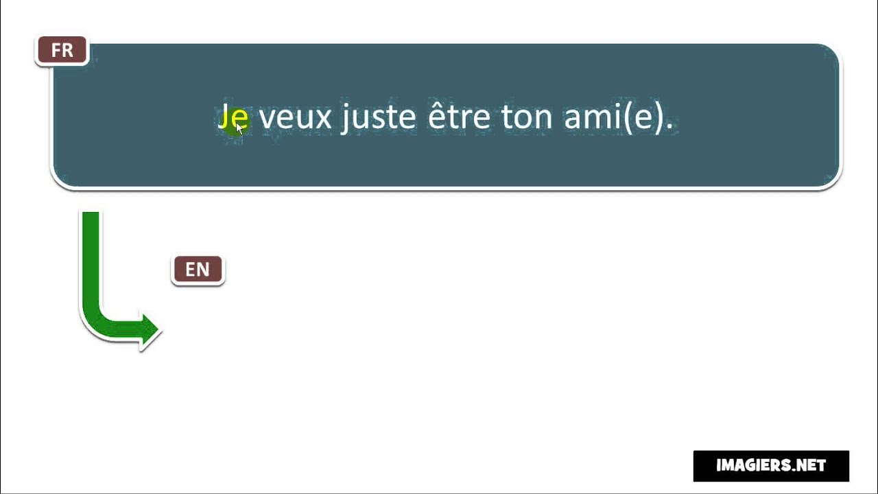 French pronunciation # Je veux juste être ton amie
