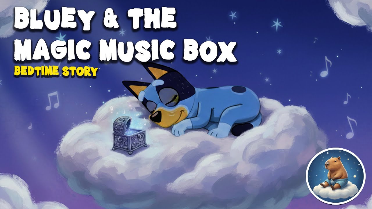 Bluey & The Magic Music Box 🎶 A Soothing Bedtime Story for Kids | Narrated by Capy 🐾