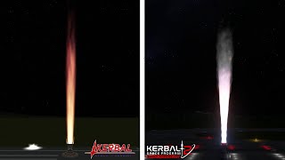 KSP (Stock Config Waterfall) vs KSP 2 - Engine Plume