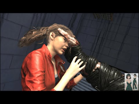 RE3 Remake Ryona Jacket Claire is defeated by Nemesis