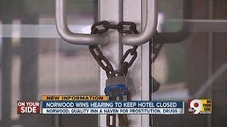 Norwood goes to court to keep hotel closed