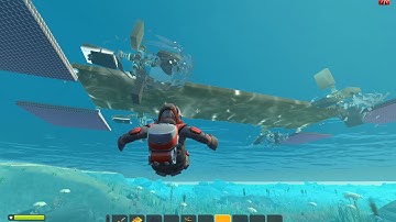 Scrap Mechanic Survival - Paddle boat Test working / No Thruster / No Glitch use
