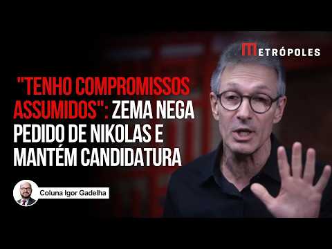 Zema responde pedido de Nikolas para desistir de candidatura