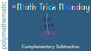Complementary Subtraction [Math Trick Monday] #mathtrickmonday #mentalmath #numbersense #maths #math