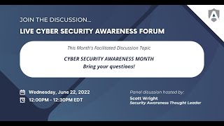 Panel discussion on Cyber Security Awareness Month - June 2022