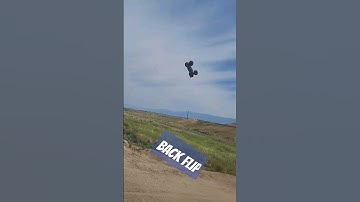 Arrma back flip and lands it #rc #bashing #offroad #arrma #backflip