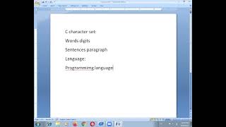 M.Com(ca) Advanced  C  programming character set unit-1