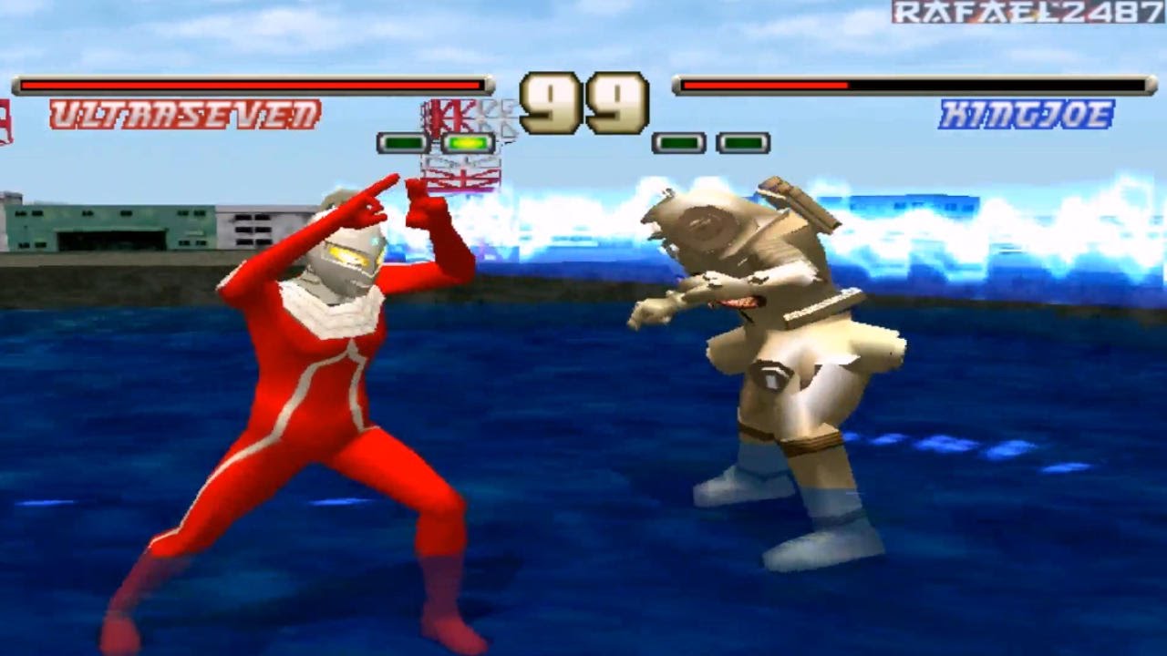 Ultraman Fighting Evolution (Ultra Seven) vs (King Joe) HD