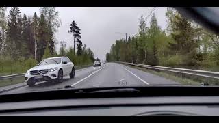 Driving in Finland - Nokia to Lapua 22.05.21 - Rainy Day - Sleeping aid ASMR - White Noise [5/9]