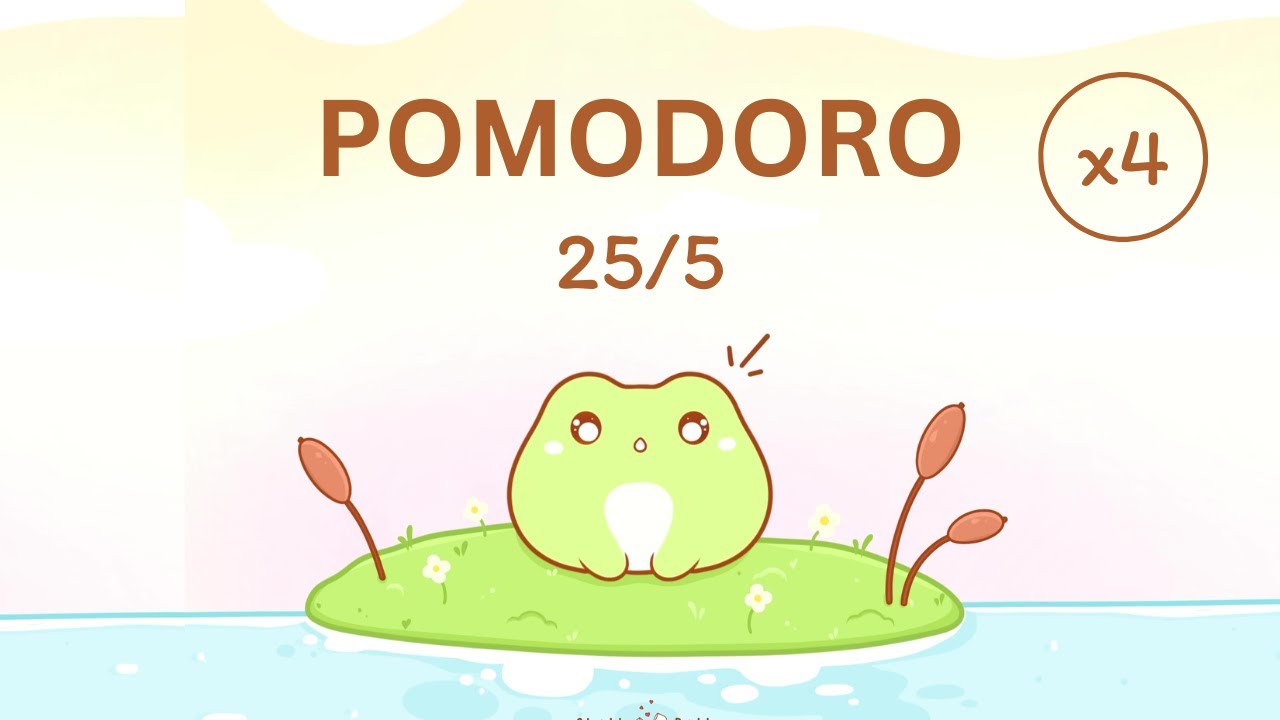 2-Hour Cute Frog Study with Me 🎶 Deep Focus, Study & Work - Pomodoro 25/04