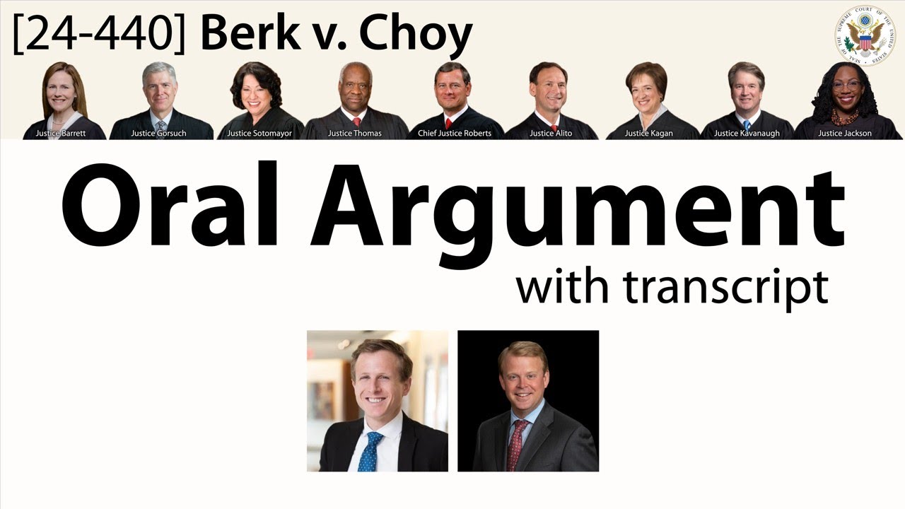 Oral Argument on experts in medical negligence cases: Berk v. Choy