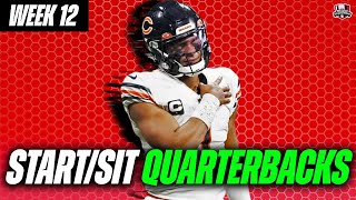2022 Fantasy Football - MUST Start or Sit Week 12 QBs - Every Match Up!!!