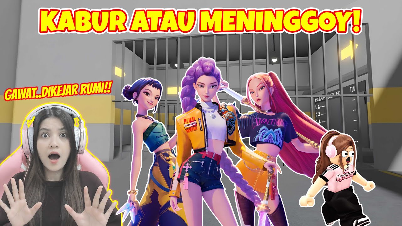KABUR DARI OBBY PENJARA KPOP DEMON HUNTER!! TAKUT BANGET DI KEJAR RUMI!!  [ROBLOX INDONESIA]