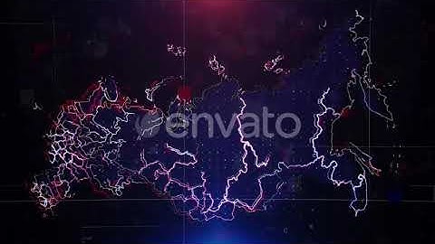 Russian Digital Map Hi Tech Background Loop 4k