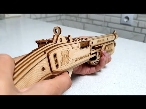 Terminator Robotime Justice Guard Gun Toy. 3D Wooden Puzzle Build