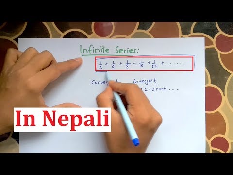 'Infinite series'  visualizing 1/2 + 1/4 + 1/8 + ...