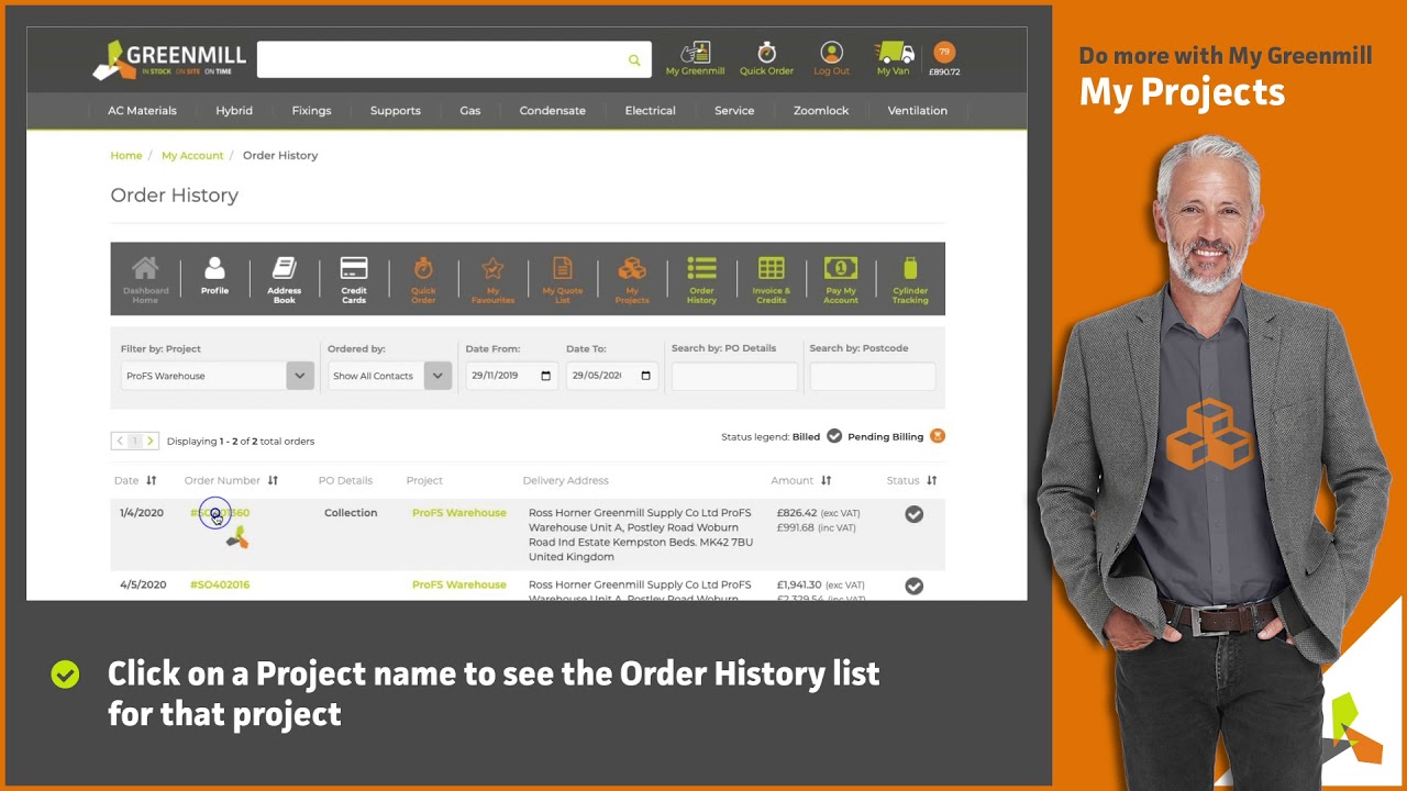 My Projects - My Greenmill Dashboard