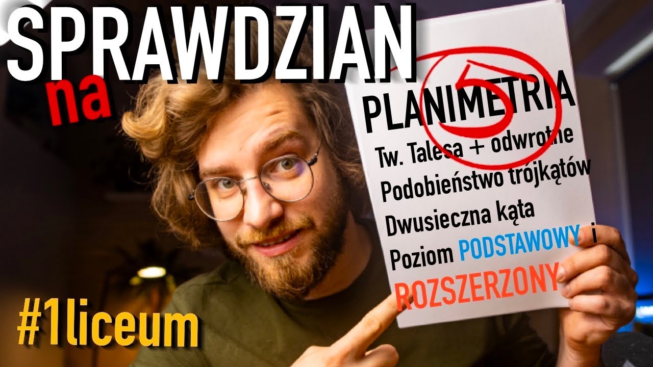 ✅SPRAWDZIAN na 5❗️Planimetria: Tw. Talesa, podobieństwo trójkątów, tw. o dwusiecznej, wielokąty