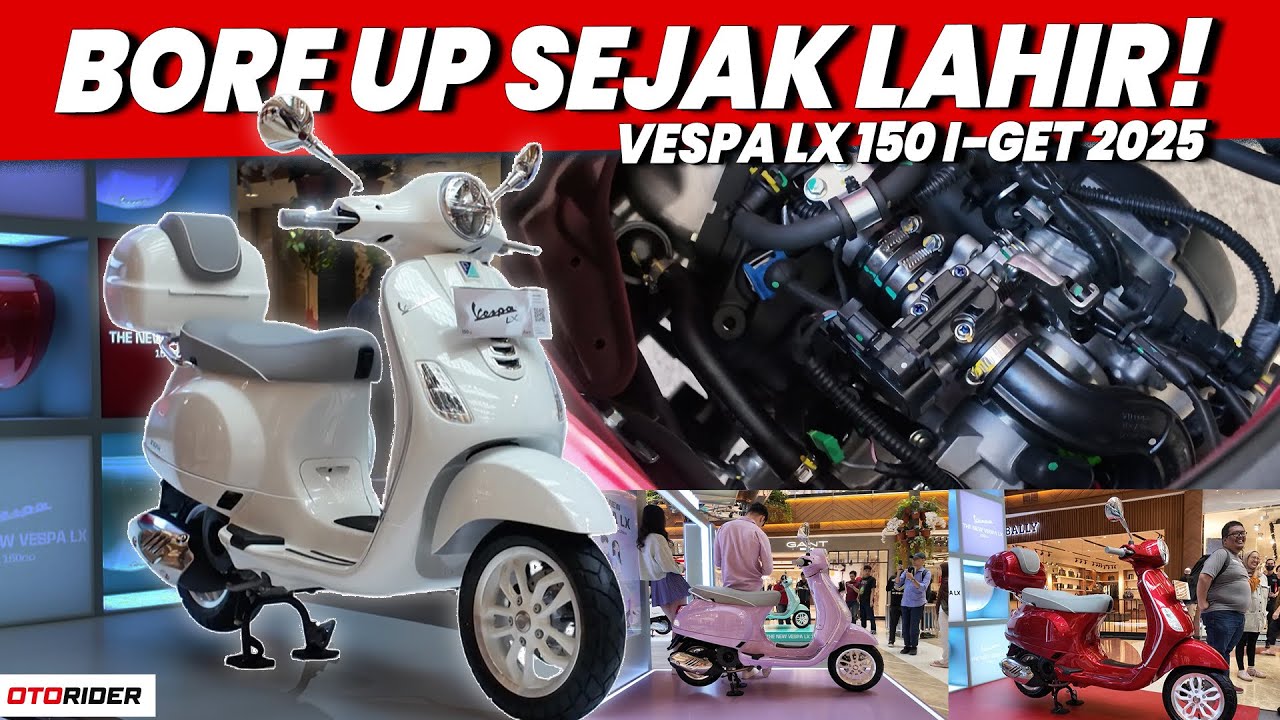 Hore Pakai Mesin 150 cc! Vespa LX 150 i-get 2025 - Review Indonesia | Otorider