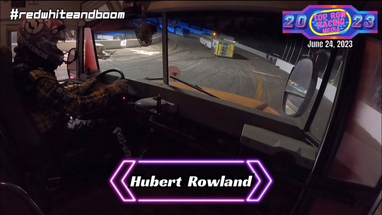 June 24, 2023 | Hubert Rowland In-Car Cam | School Bus Race | Kalamazoo Speedway