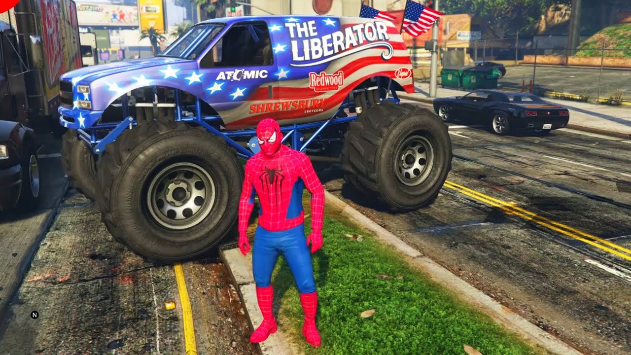 Человек паук и Машина Монстр Трак Spider-Man and Monster Truck Car ...