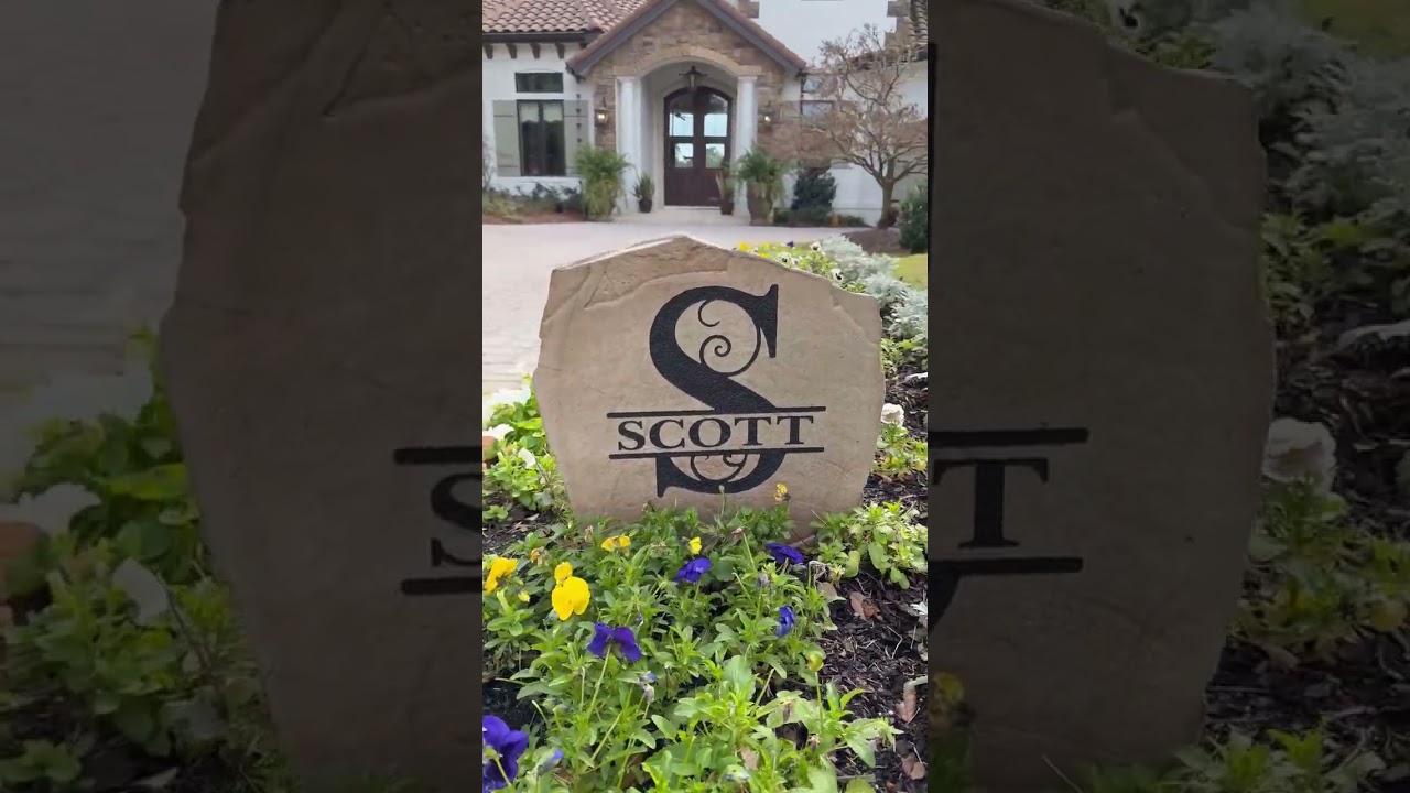 Custom Engraved Stone in Beautiful Landscaping | Design A Stone