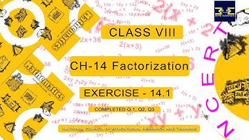 factorization class 8 exercise 14.1 NCERT