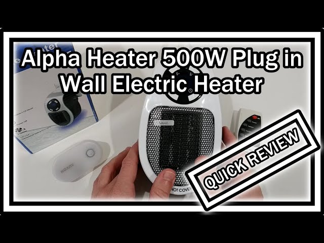 Alpha Heater, 500W Plug in Wall Electric Heater QUICK REVIEW - YouTube