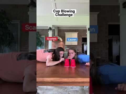 Cup Blowing Challenge!!🌬💨
