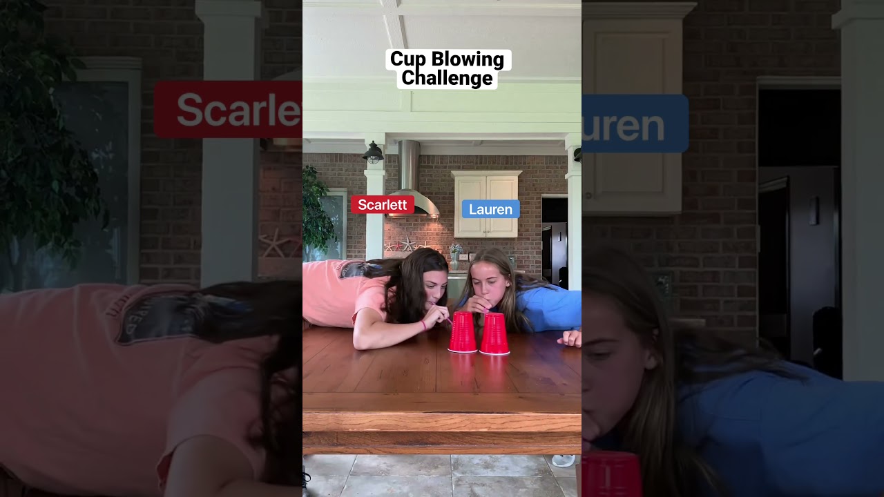 Cup Blowing Challenge!!🌬💨