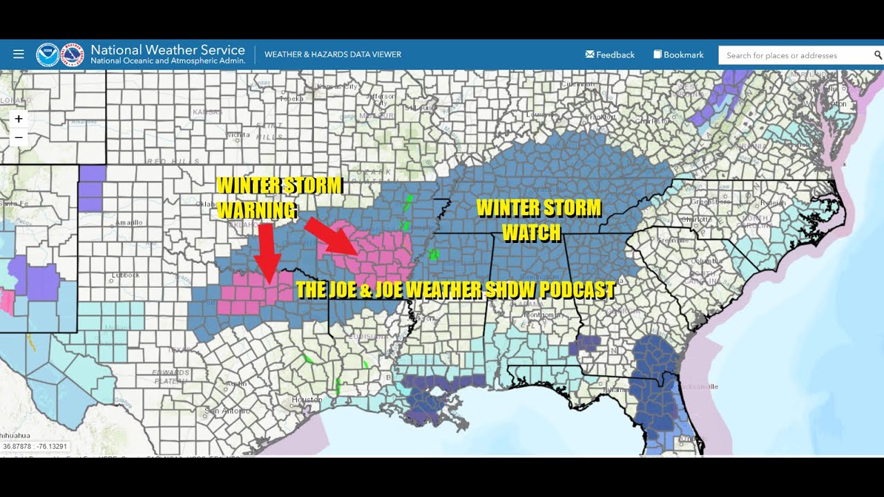 Joe & Joe Weather Show Winter Storm Warnings Across the Deep South ...