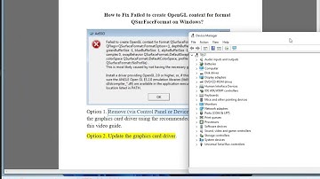 Fix Failed to create OpenGL context for format QSurFaceFormat on Windows (10/13/2023 Updated)