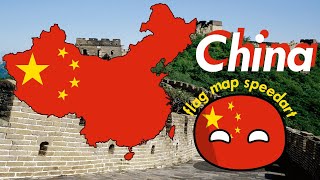 Speedart #28: China Flag map