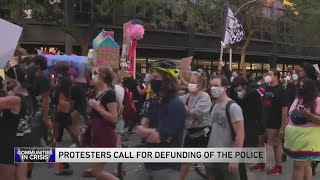 Hundreds of protesters call for defunding of CPD