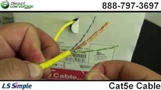 Bulk Cat5e Network Cable 1000ft LS Yellow