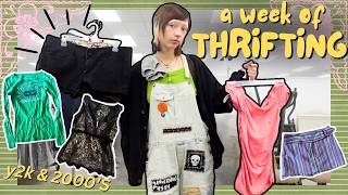 A WEEK OF THRIFTING 2000'S &amp; Y2K| thrift finds, hauls, thrift tips