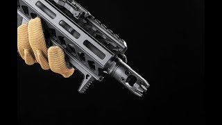 The strike industries mini king comp .223/5.56 brings proven
performance of full-size in a more compact, lighter package designed
for ....