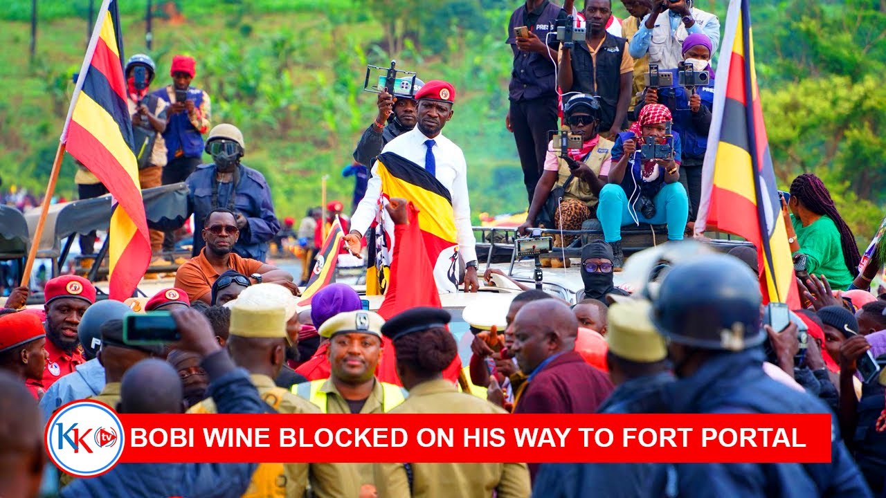 LIVE BREAKING NEWS: BOBI WINE BLOCKED ON HIS WAY TO FORTPORTAL AND KABALORE