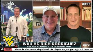 Rich Rod talks 'EMOTIONAL' win vs. Pitt in the Backyard Brawl 👏 | The Pat McAfee Show