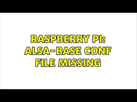 Raspberry Pi: alsa-base conf file missing