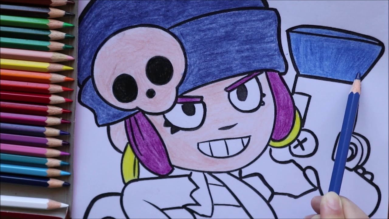 Coloring Penny Brawl Stars Faber Castell | Раскраска Пенни Бравл Старс Faber Castell