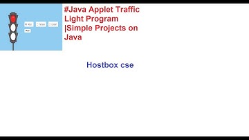 #Java Applet Traffic Light Program |Simple Projects on Java| Hostbox cse