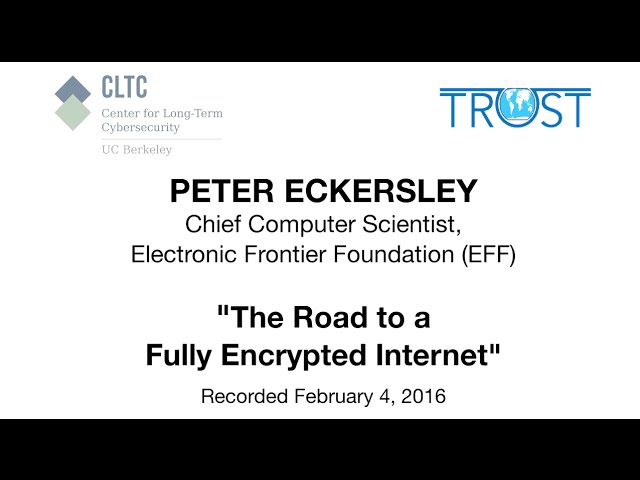 Peter Eckersley: "The Road to Encryption"