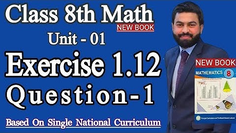 Class 8th Math New book Unit 1 Exercise 1.12 Question 1- How to write the set in Descriptive Form