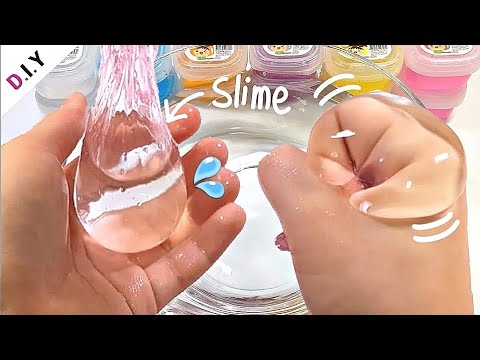 SLIME) 슬라임으로 물 감싸기(오호X)💦 | 슬라임 터트리기 asmr | Wrap Water With Slime スライムに水包む